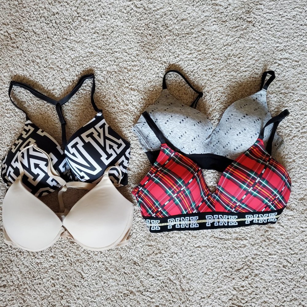 Bundle of 4 Victoria's Secret PINK 32D Bras